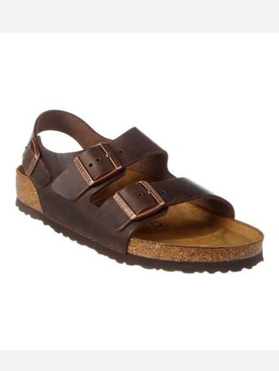Birkenstock Shoes - Birkenstock Milano Oiled Leather Sandals Size 38